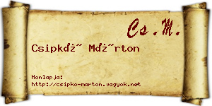 Csipkó Márton névjegykártya